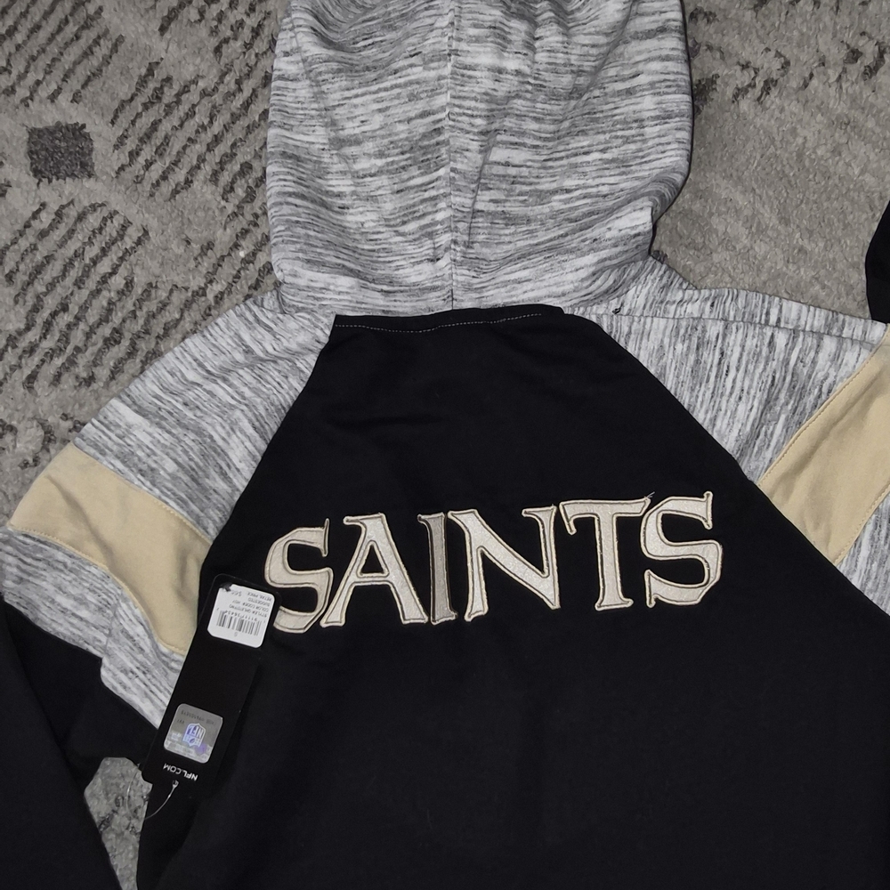 NFL New Orleans Saints Gray, Gold & Black Pullover Hoodie
